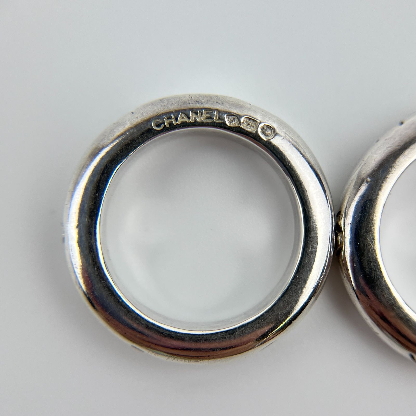 中古】CHANEL シャネル ココマーク アクセサリー ロゴリング 3つ