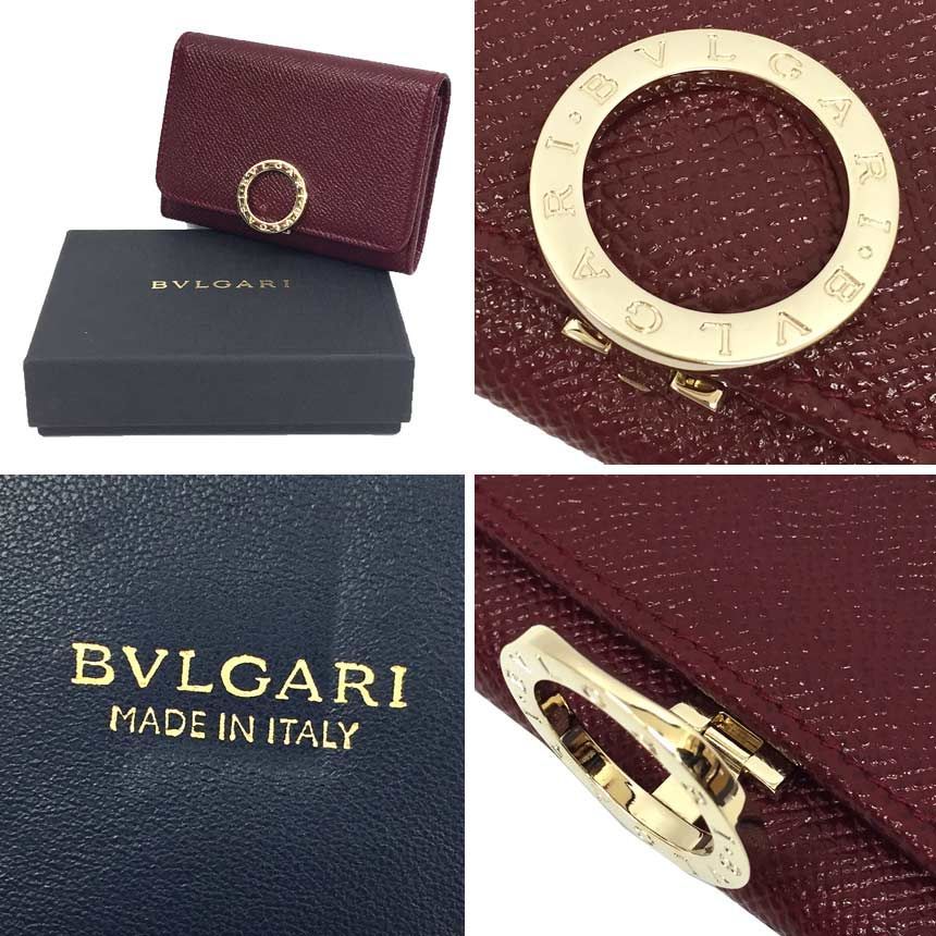 BVLGARI ブルガリ BB ロゴクリップ 名刺入れ カードケース ボルドー 美