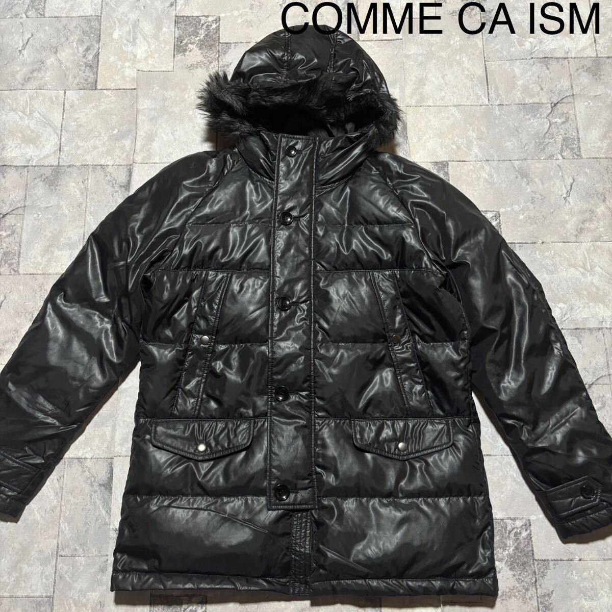 COMME CA ISM コムサイズム ダウンジャケット ナイロン ファー取り外し 