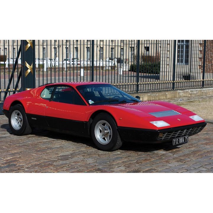 絵画風 壁紙ポスター (はがせるシール式) フェラーリ 365 GT4 BB ベルリネッタボクサー 1973年 スーパーカー キャラクロ F3BB-001W2 (ワイド版 603mm×376mm) ＜日本製＞ ウォールステッカー お風呂ポス