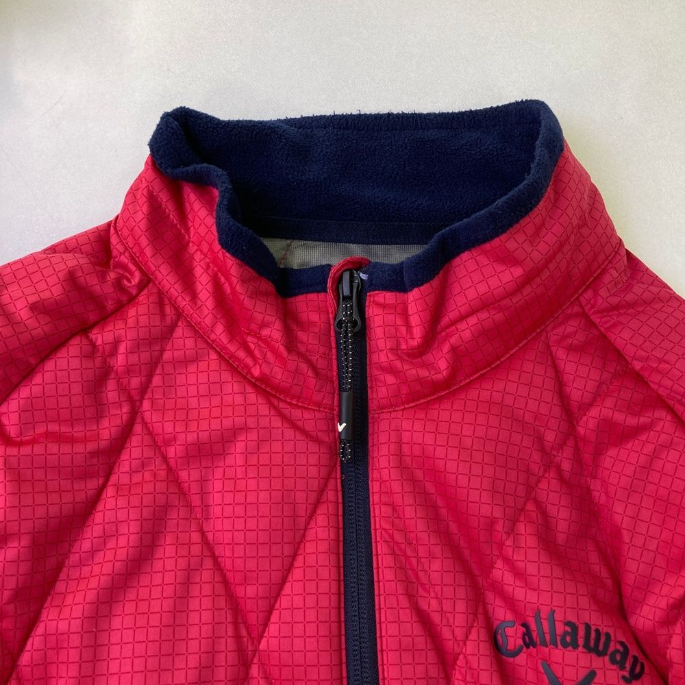 在庫商品26 サイズ L CALLAWAY キャロウェイ 長袖 中綿ジャケット チェック柄 レッド系 240101519712 ゴルフウェア メンズ ストスト 新作が早くも最安！