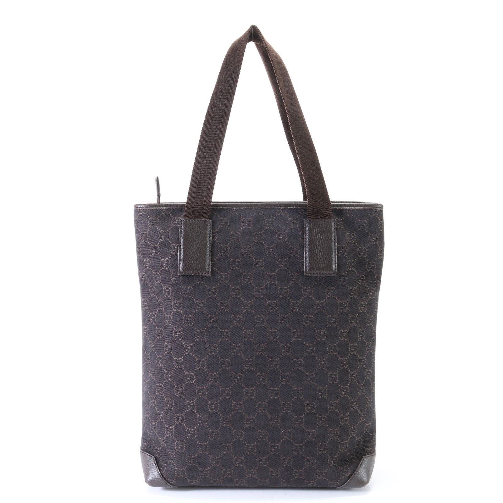 GUCCI レザートートバッグ 極美品 グッチ GGキャンバス 180450 102404 レザー トート