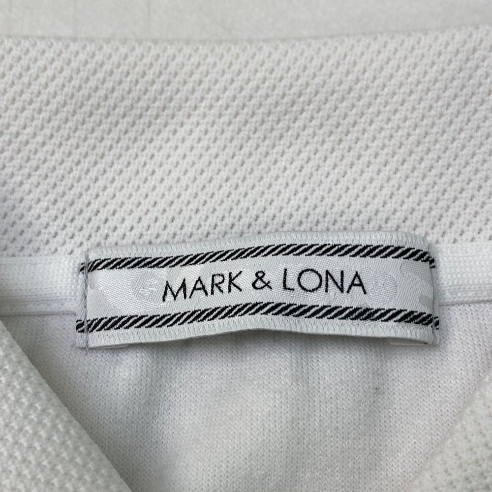 サイズ：S MARK&amp;LONA マークアンドロナ  パイル地半袖ポロシャツ スカル ホワイト系 [240001331408] ゴルフウェア レディース ストスト サイズ：S MARK&LONA マークアンドロナ パイル地半袖ポロシャツ