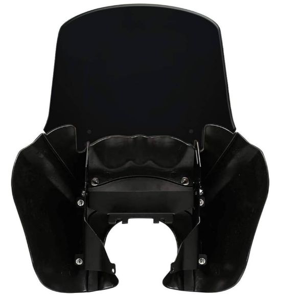 グロスブラック フロントフェアリング 15インチのブラックフロントガラス ウィンドスクリーン Harley Dyna用 BRIGHTFACE_UK