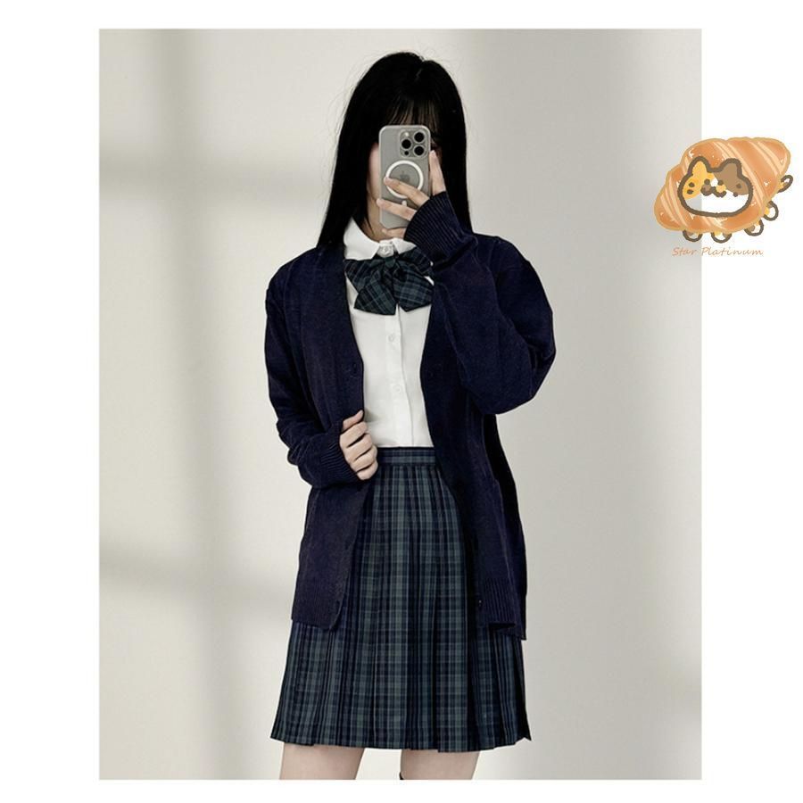 カーディガン レディース ニットセーター 制服 Vネック JK