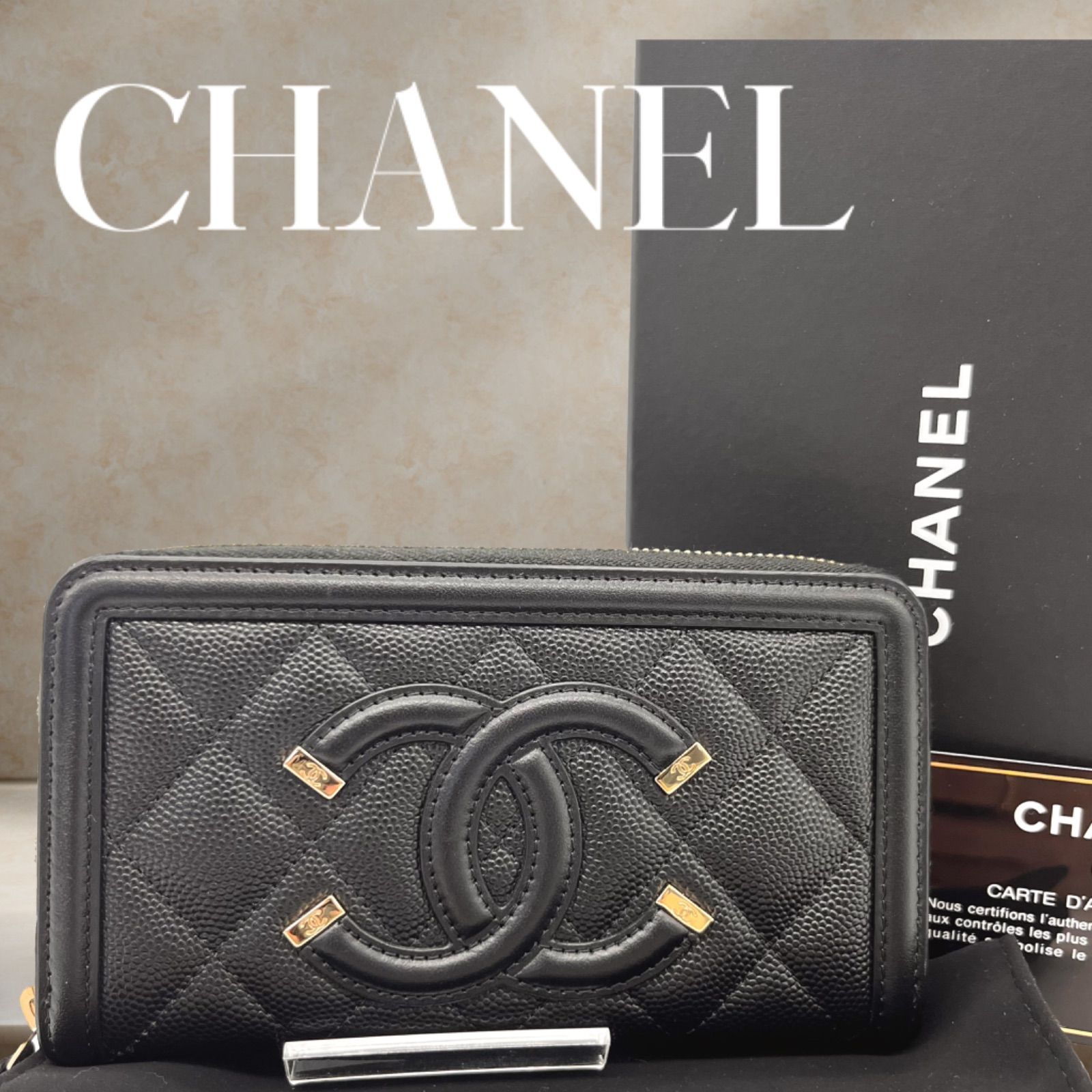 【CHANEL】25B キャビアスキン★スモールウォレット シャネル CHANEL - 【美品☆】25番CHANEL ミニウォレットキャビアスキン