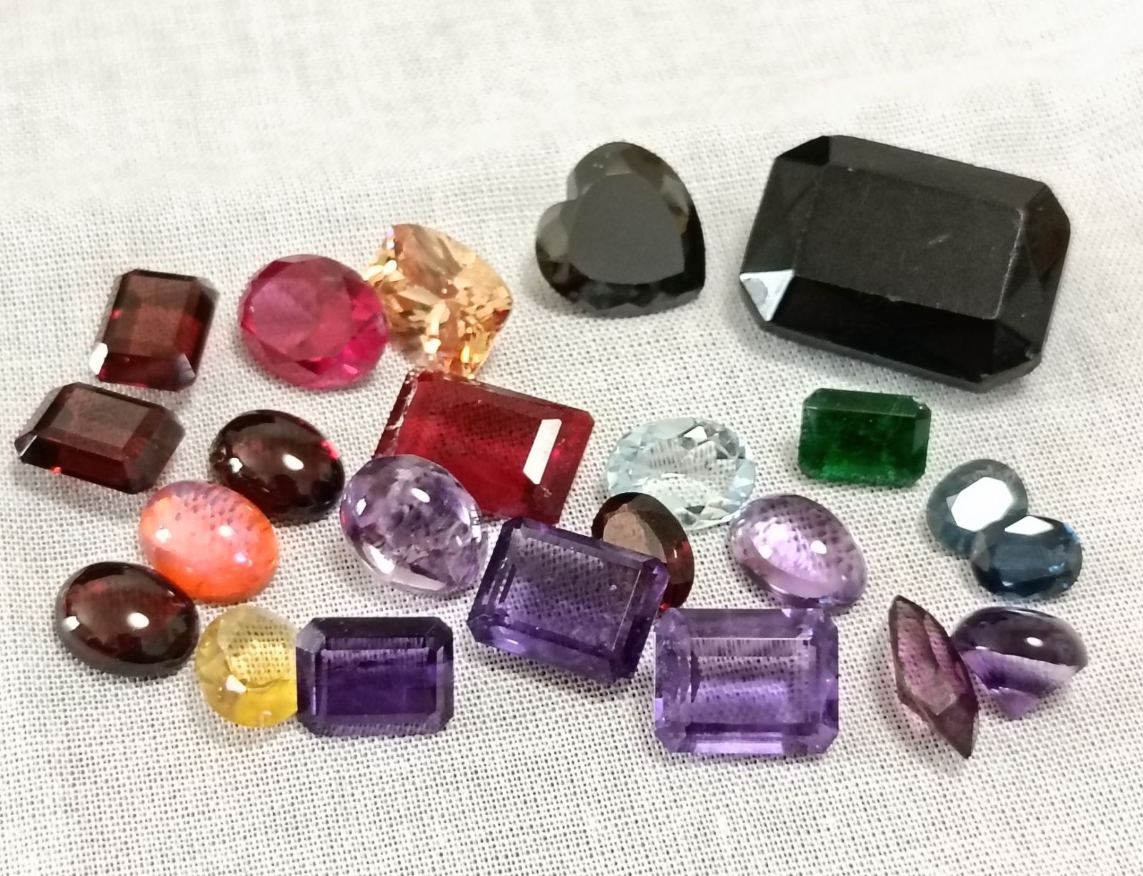 3番 中 色石 裸石 外し石 ルース まとめ売り □ 約74g カラー