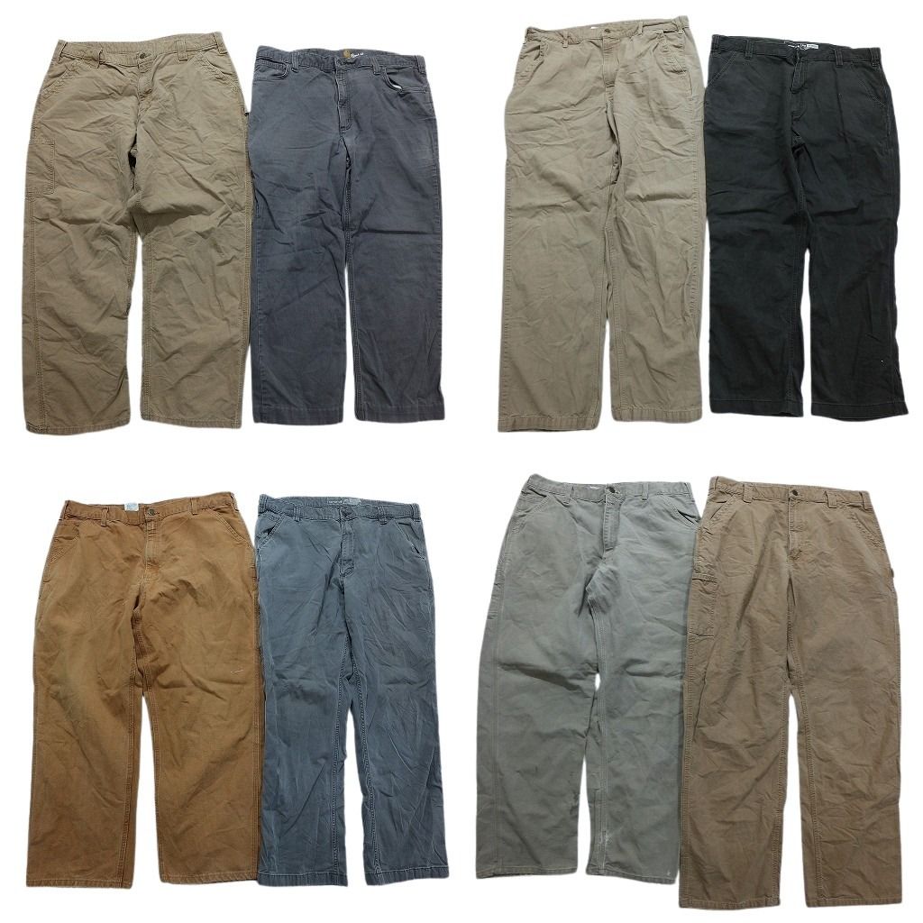 古着卸 まとめ売り カーハート Carhartt ダック ペインター パンツ 8枚セット メンズ 40 ワークパンツ ツールポケット 古着 NB9774