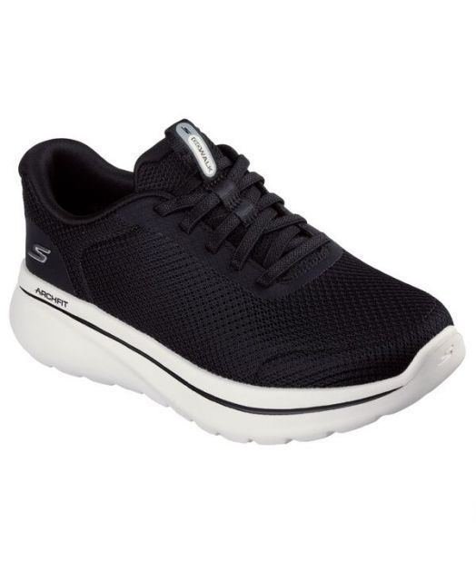 【送料無料】 スケッチャーズ レディース スニーカー シューズ Women's GO WALK Arch Fit N-Joy - Amira Walking Sneakers from Finish Line Black