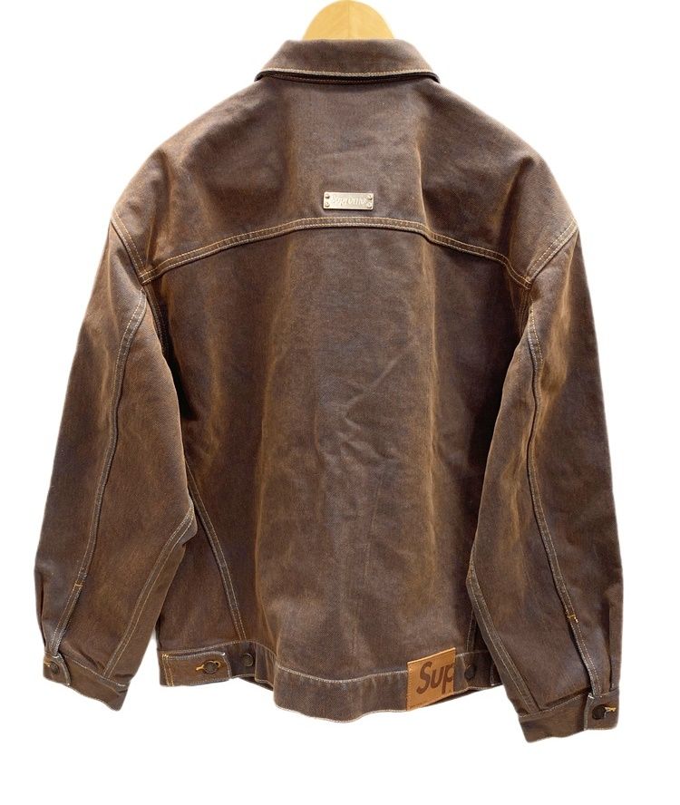 galo品 Supreme Flocked jacket Supreme Flocked Denim Trucker Jacket (FW24) - $228