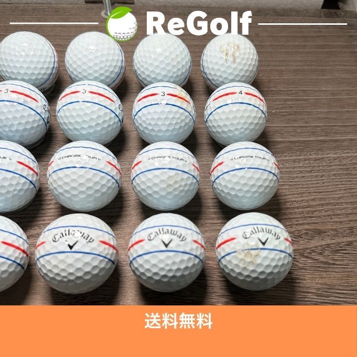 【S128】キャロウェイ ERC トリプルトラック23年白 ロストボール 24球 中古】 【送料無料】 ロストボール キャロウェイ クロムツアー