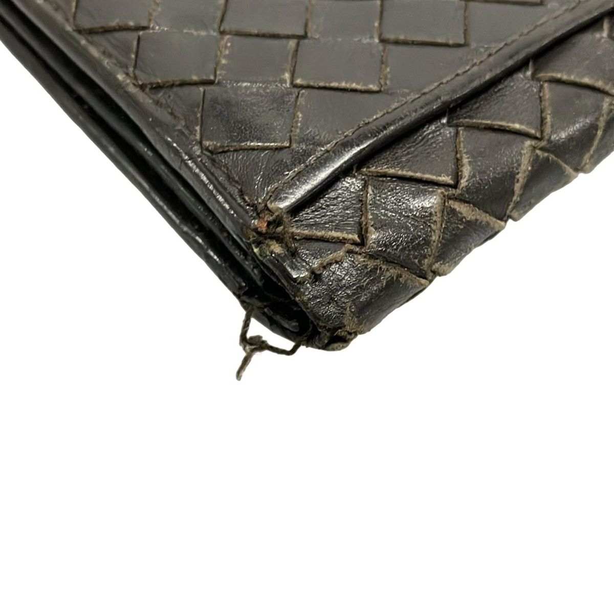 ボッテガヴェネタ 二つ折り財布 イントレチャート ダークブラウン