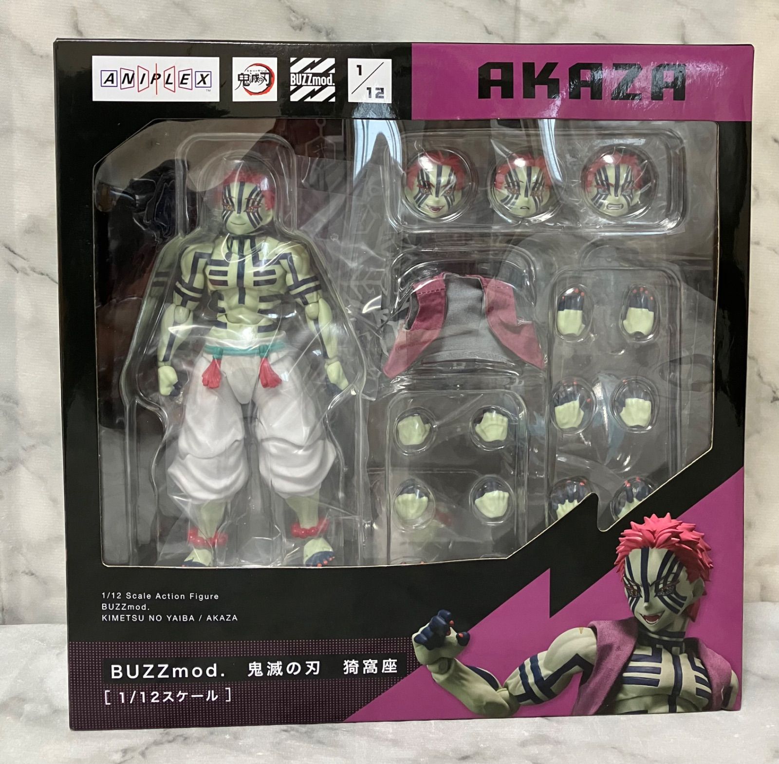 BUZZmod. 猗窩座 (あかざ) 鬼滅の刃 ANIPLEX+限定 1/12スケール