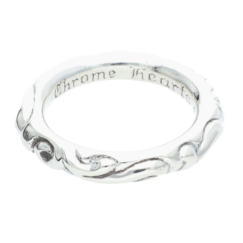 クロムハーツ SCRL BAND スクロールバンド シルバーリング メンズ 23.5号