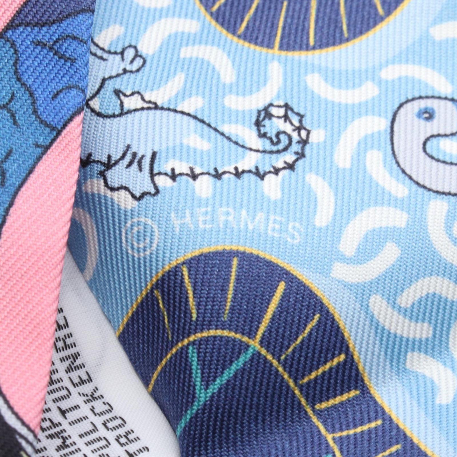 エルメス HERMES スカーフ ツイリー SPLASH PARK マルチカラー/ブルー