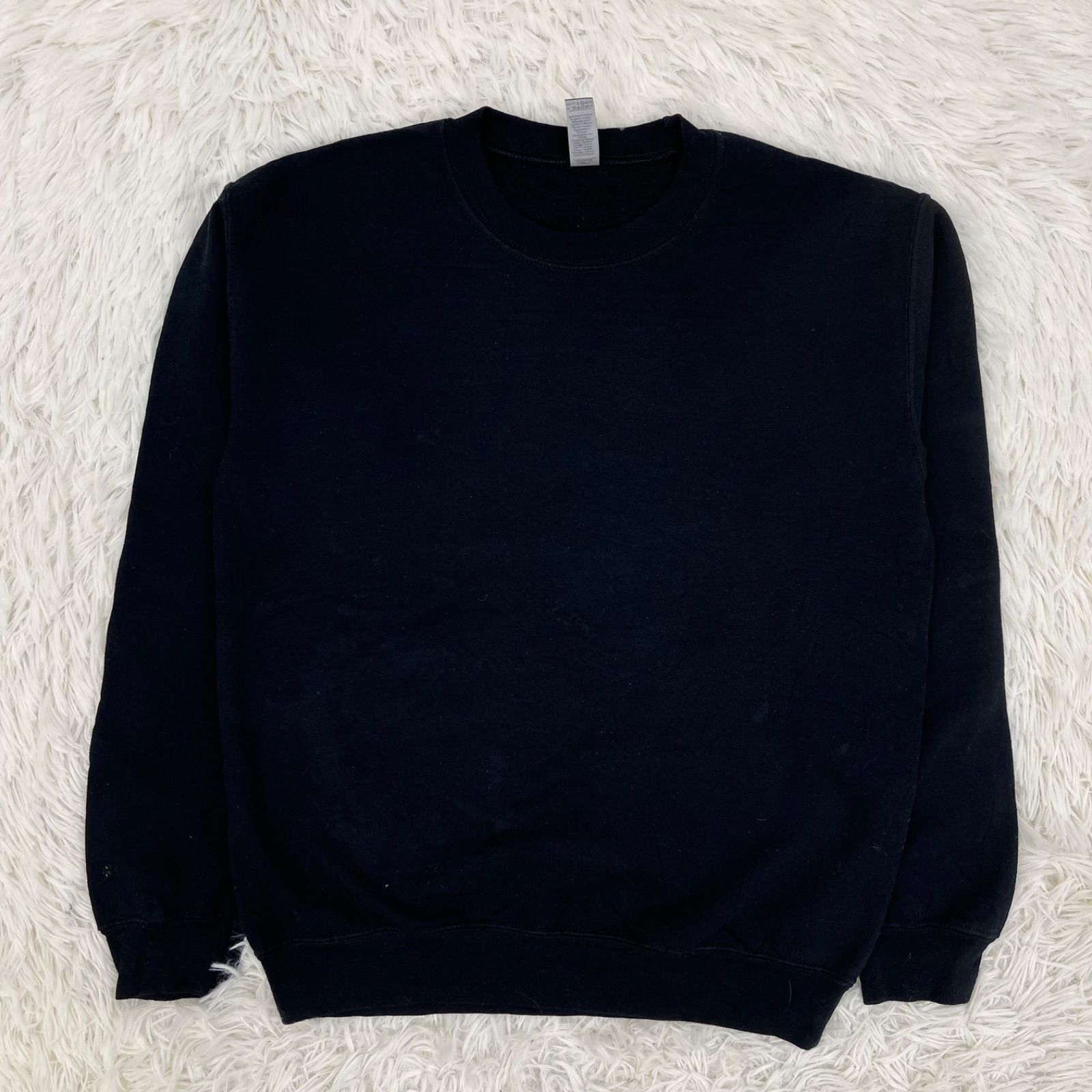 トレーナー スウェット 無地デザイン 90s ヴィンテージ ブラック Sサイズ メンズ 男女兼用