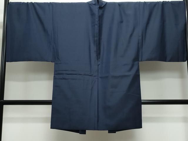 平和屋着物▽男性 紬 単衣 藍染 キングサイズ 正絹 逸品 DAAX3014az 平和屋