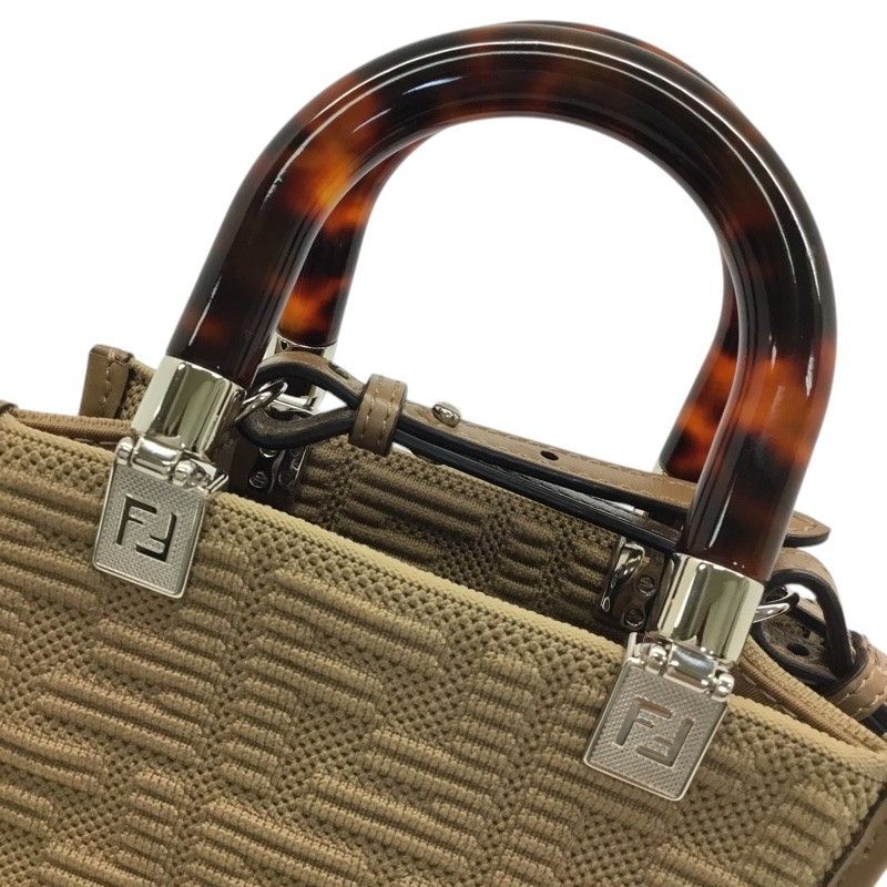 FENDI ミニサンシャインショッパー ズッカ柄ミニトート ミニショルダーバッグ FENDI ミニサンシャインショッパー ズッカ柄ミニトート ミニ