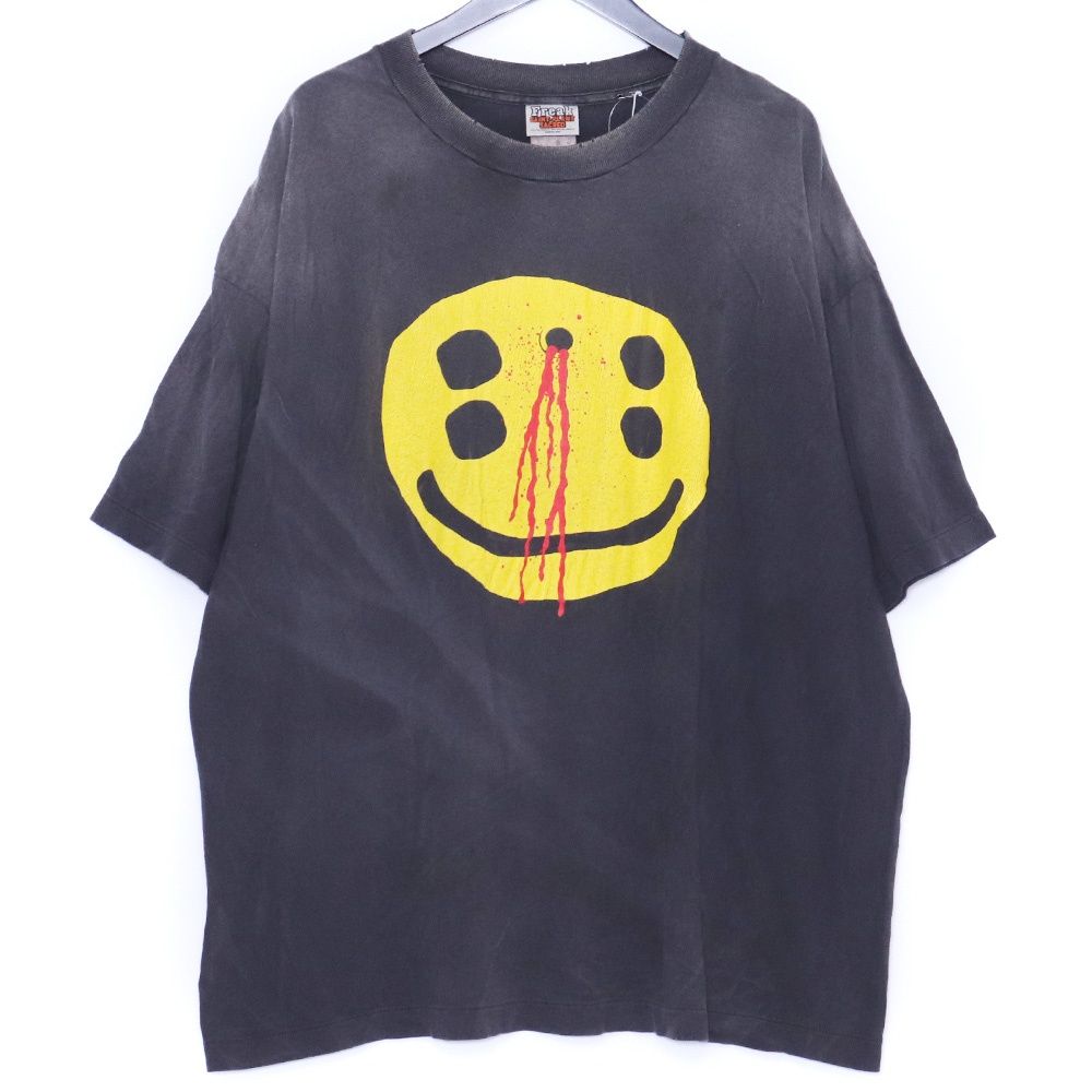 未使用 SAINT MICHAEL CP_SS TEE SMILE BLACK XXLサイズ ブラック SM 