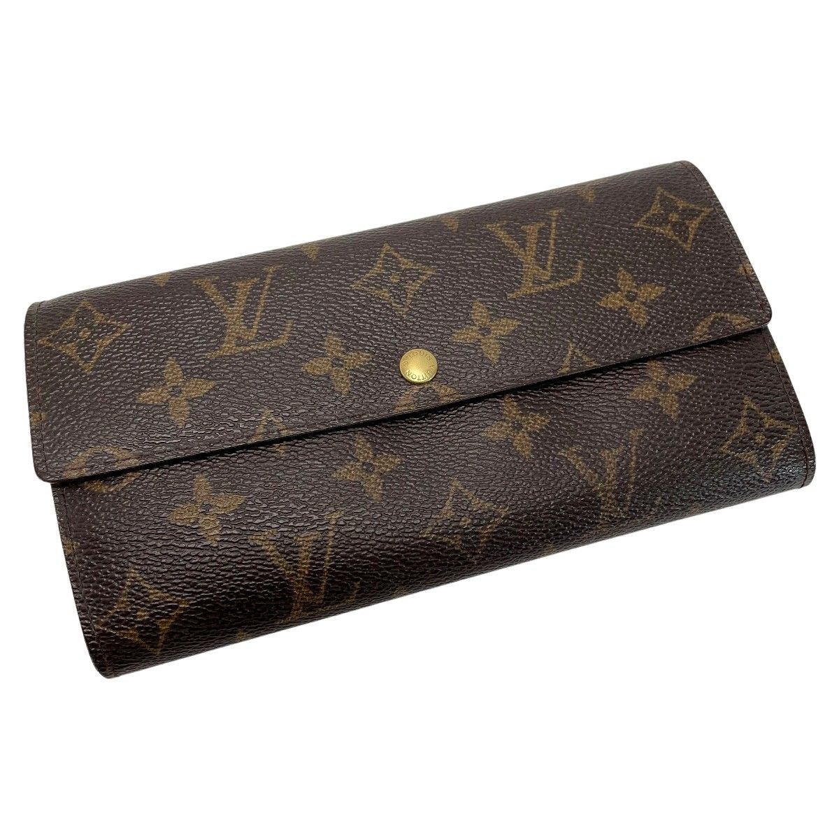 LOUIS VUITTON ルイヴィトン ポシェットポルトモネクレディ M61725 ブラウン 長財布