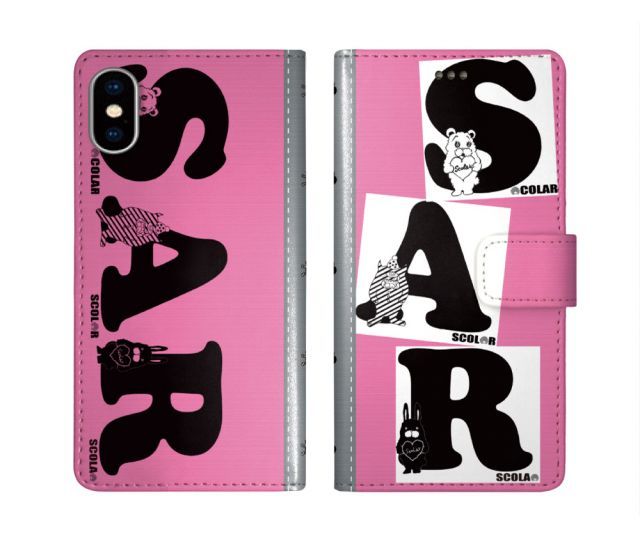 スカラー スマホケース Galaxy A55 5G SC-53E 手帳型 ギャラクシー SC-51E SC-53D SC-56C SC-56B SC-53B SC-51A スマホカバー 全機種対応 scolar ラビル もけ クマキャラ オバケキャラ ダイア