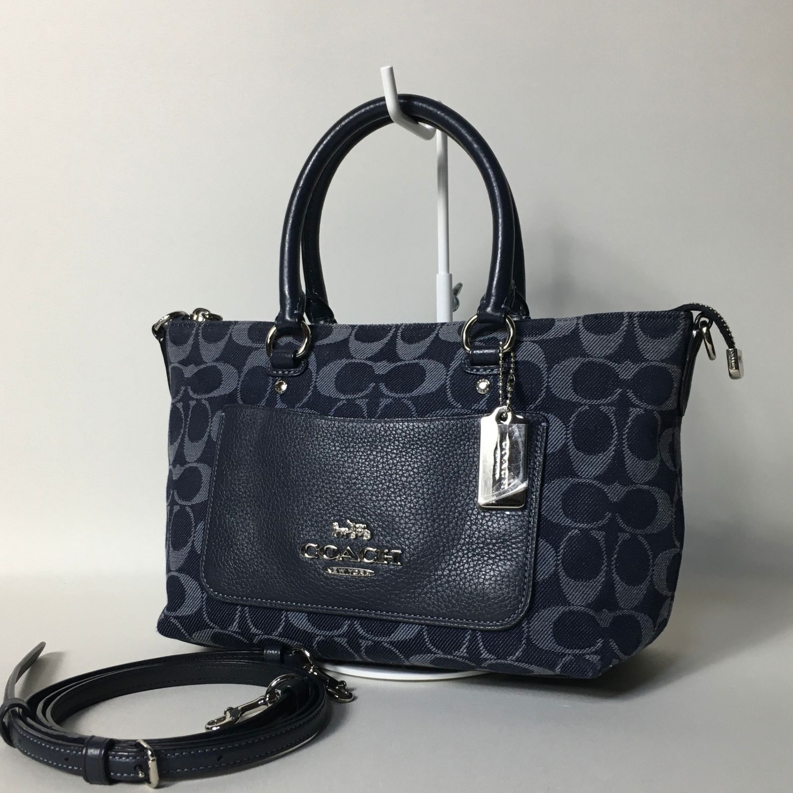 2505-293｜美品｜コーチ シグネチャー 2WAY バッグ ネイビー デニム 2505-293｜美品｜コーチ シグネチャー 2WAY バッグ ネイビー