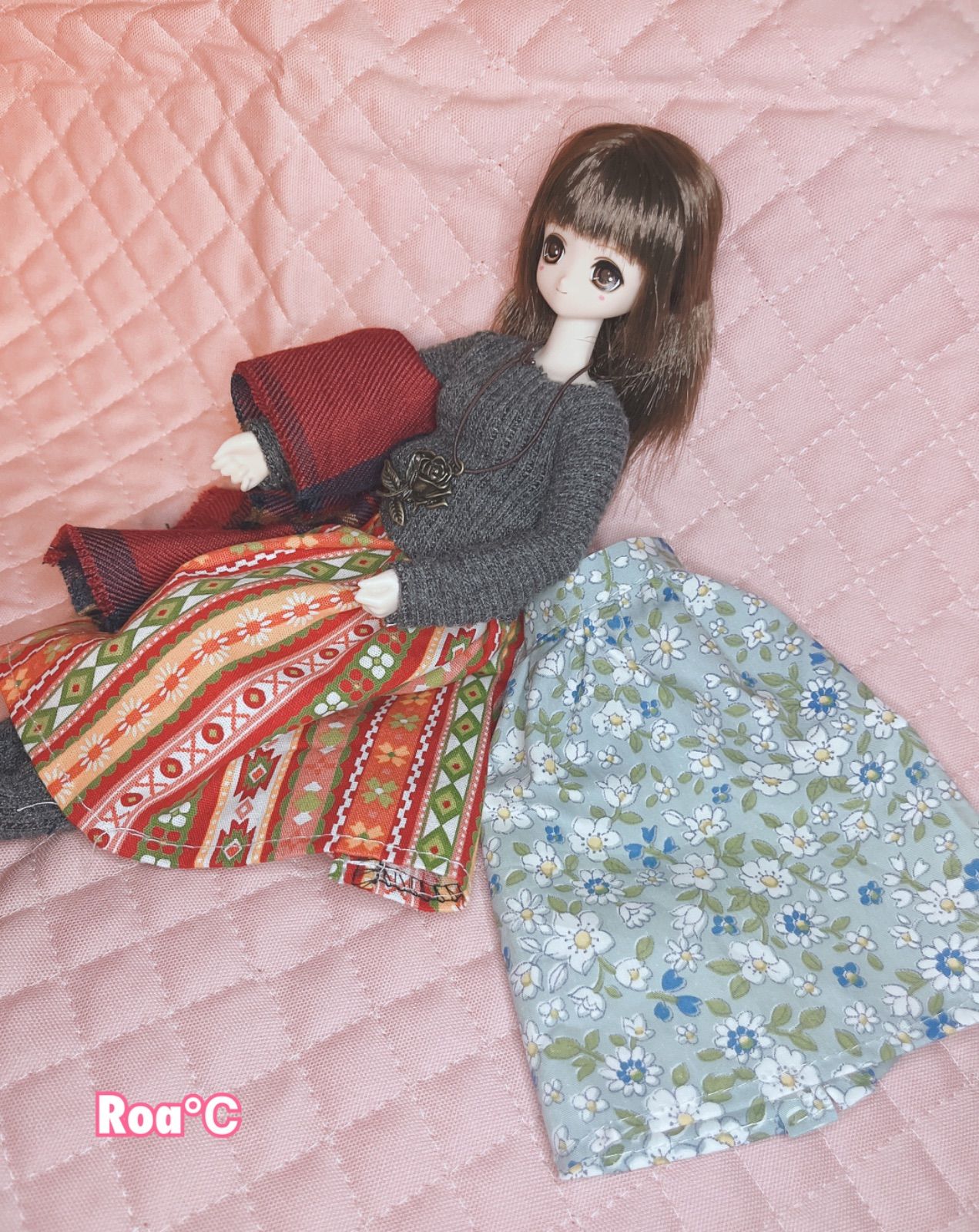 Roa℃ リカちゃん、ピュアニーモ、22cmドール服 セットアップ コーデ 
