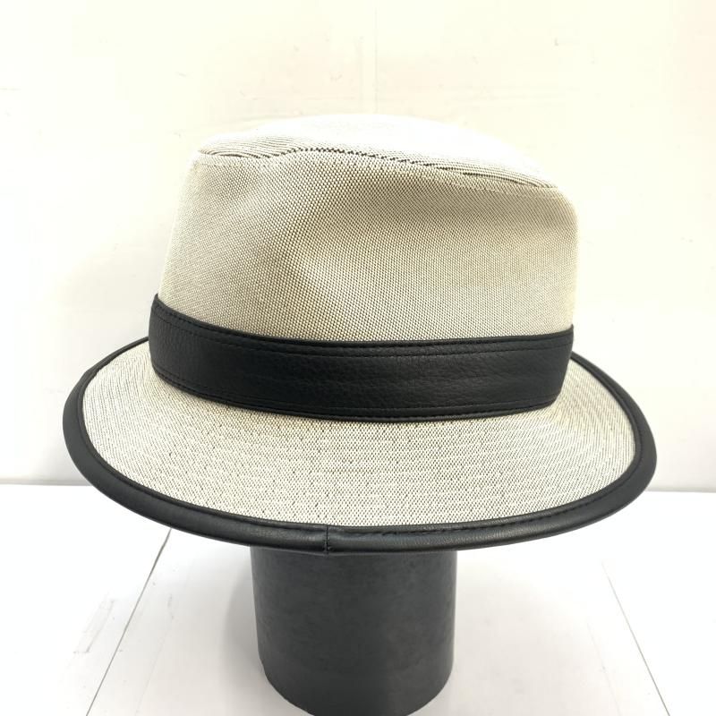 HERMES ハット 57 レザー切り替え 92