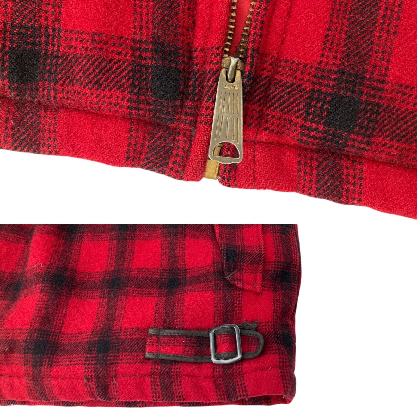 ☆70s Woolrich ウールジャケット TALON チェック柄 USA製☆ Woolrich (ウールリッチ) 70s チェック ウール ハンティングジャケット