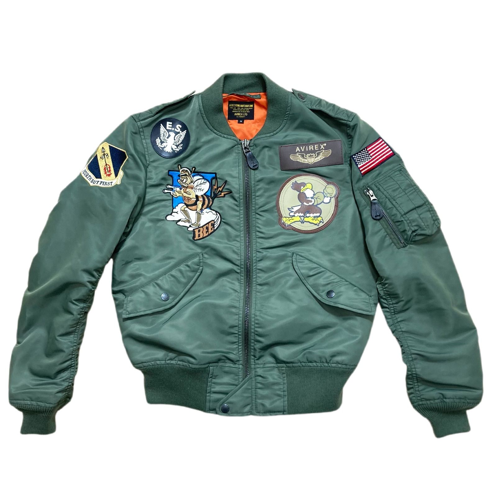 AVIREX フライトジャケット L-2B ミリタリー ボンバー セージグリーン