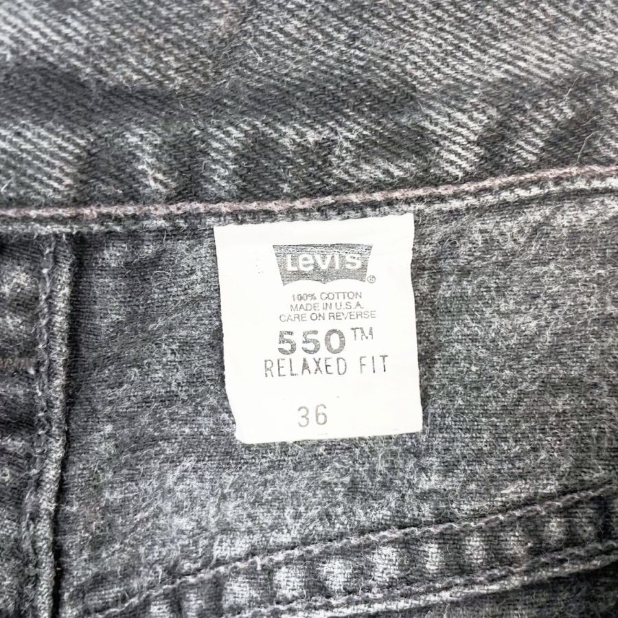 90s00sUSA製Levi'sリーバイス550ブラックデニムショーツハーフパンツ
