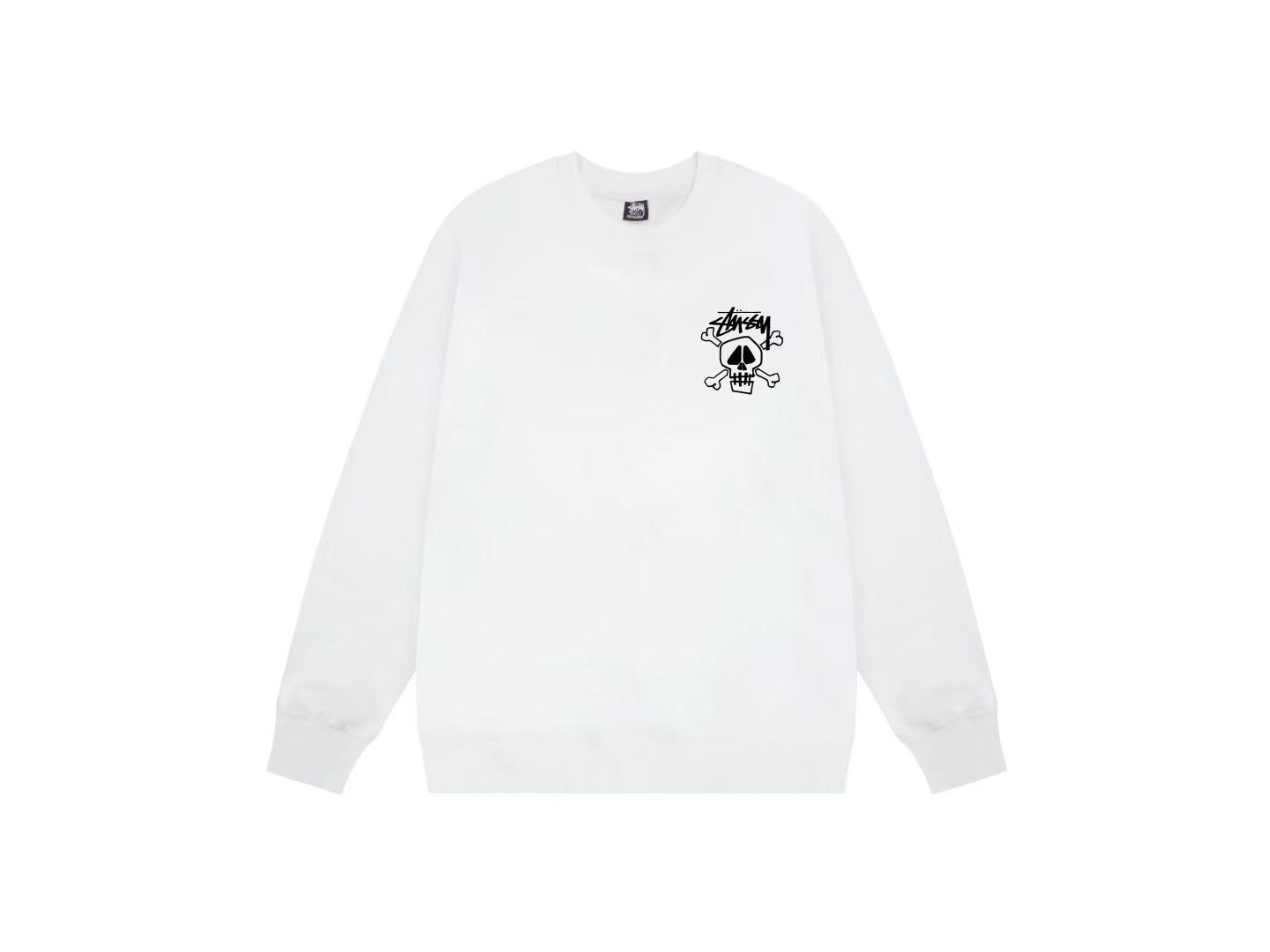 STUSSY ステューシー スカルプリントのクルーネックセーター