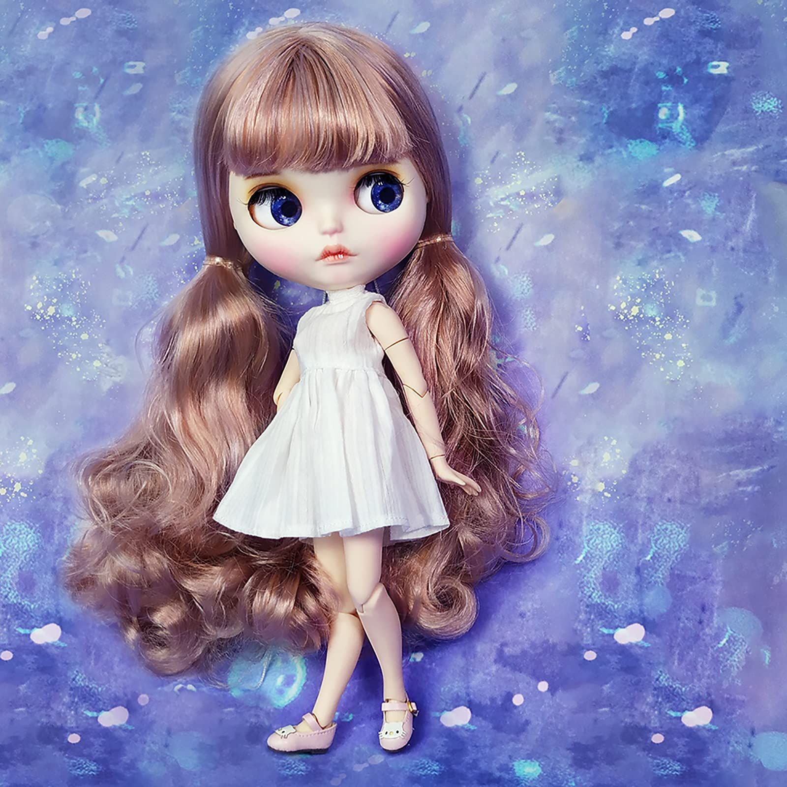 新品 6+（J-CUS015） 19個の改良した関節人形 + 4種類の瞳孔の色+手塗りのメイク Days人形ドール、可動ボディ、マット肌，カスタム練習用、ひな祭りの贈り物、 Fortune Sunnyによって設計されたICY