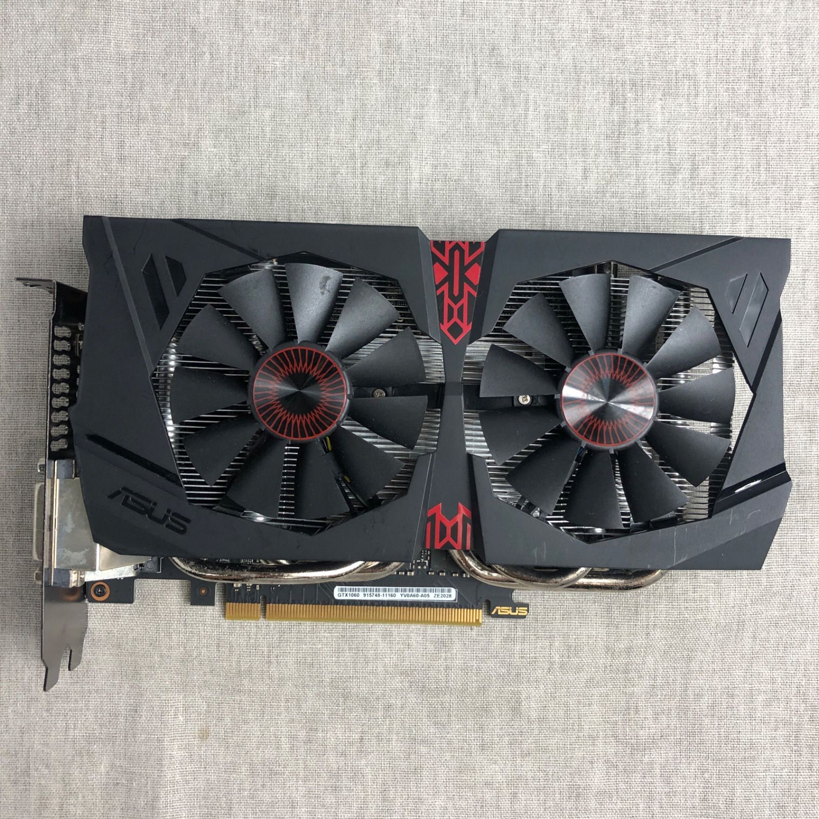 グラフィックボード ASUS STRIX-GTX1060-DC2O6G【画面出力確認済】/GPU_M230294