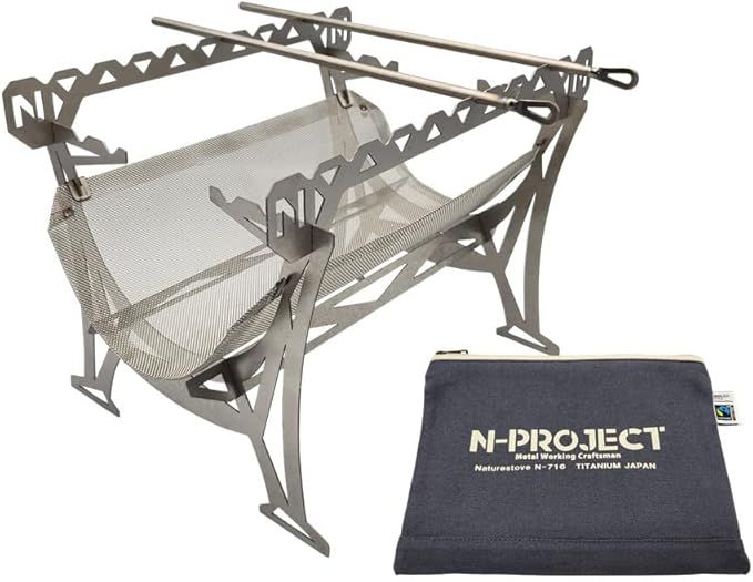 N-project チタン焚火台 ネイチャーストーブ TITANIUM GEAR 超軽量185ｇ 登山 ソロキャンプNaturestove N-716
