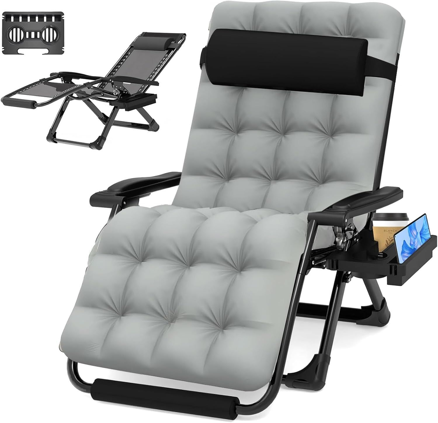 リクライニングチェア 折りたたみ 組立不要 耐荷重160kg ||729218