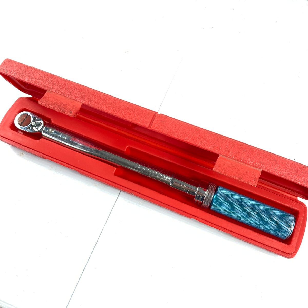 ＊＊Snap-on スナップオン 差込角9.5mm トルクレンチ ケース付 校正歴不明 QJR3200C シルバー