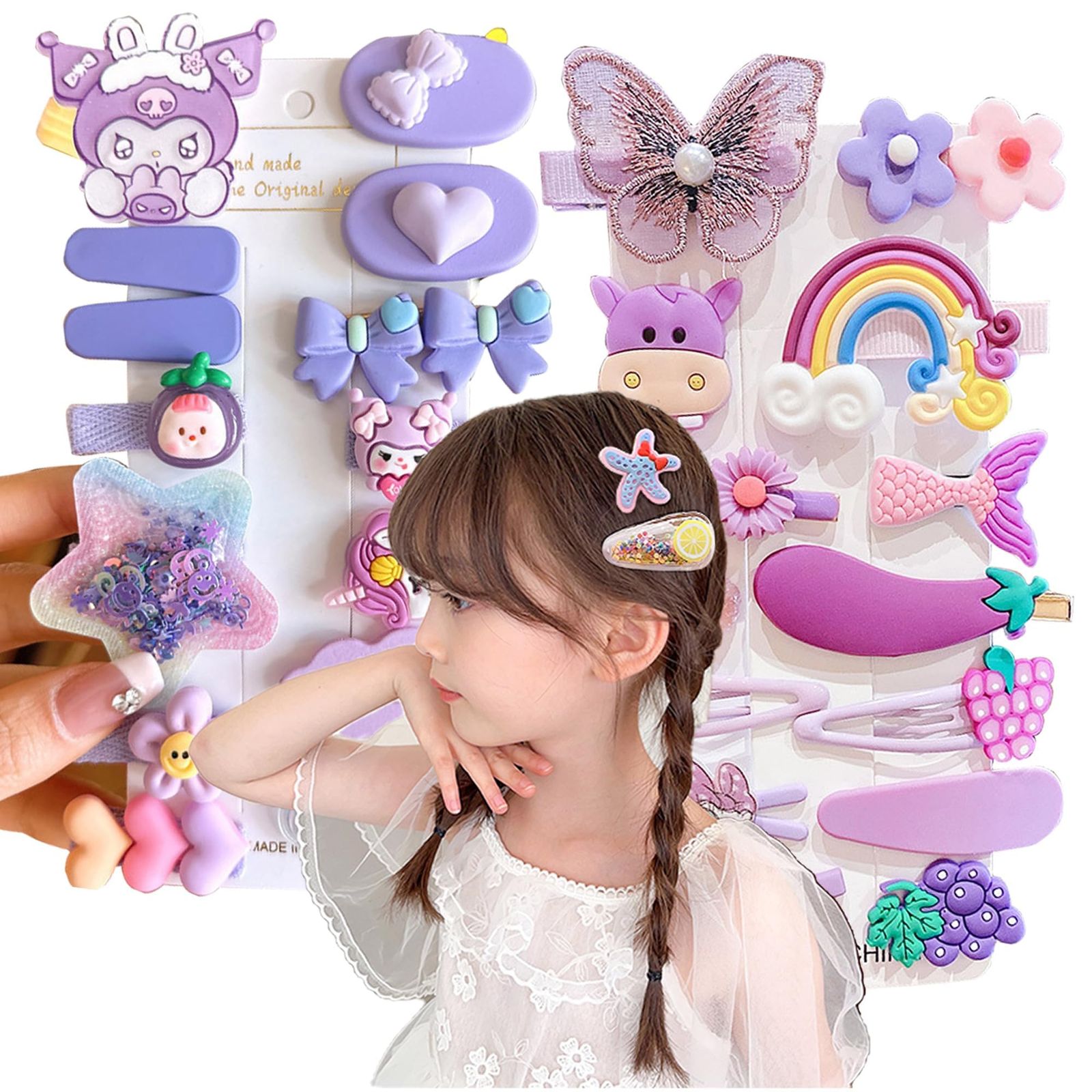 迅速発送】DEVENTORZ ヘアクリップ 子供 ヘアピン 女の子 豪華28