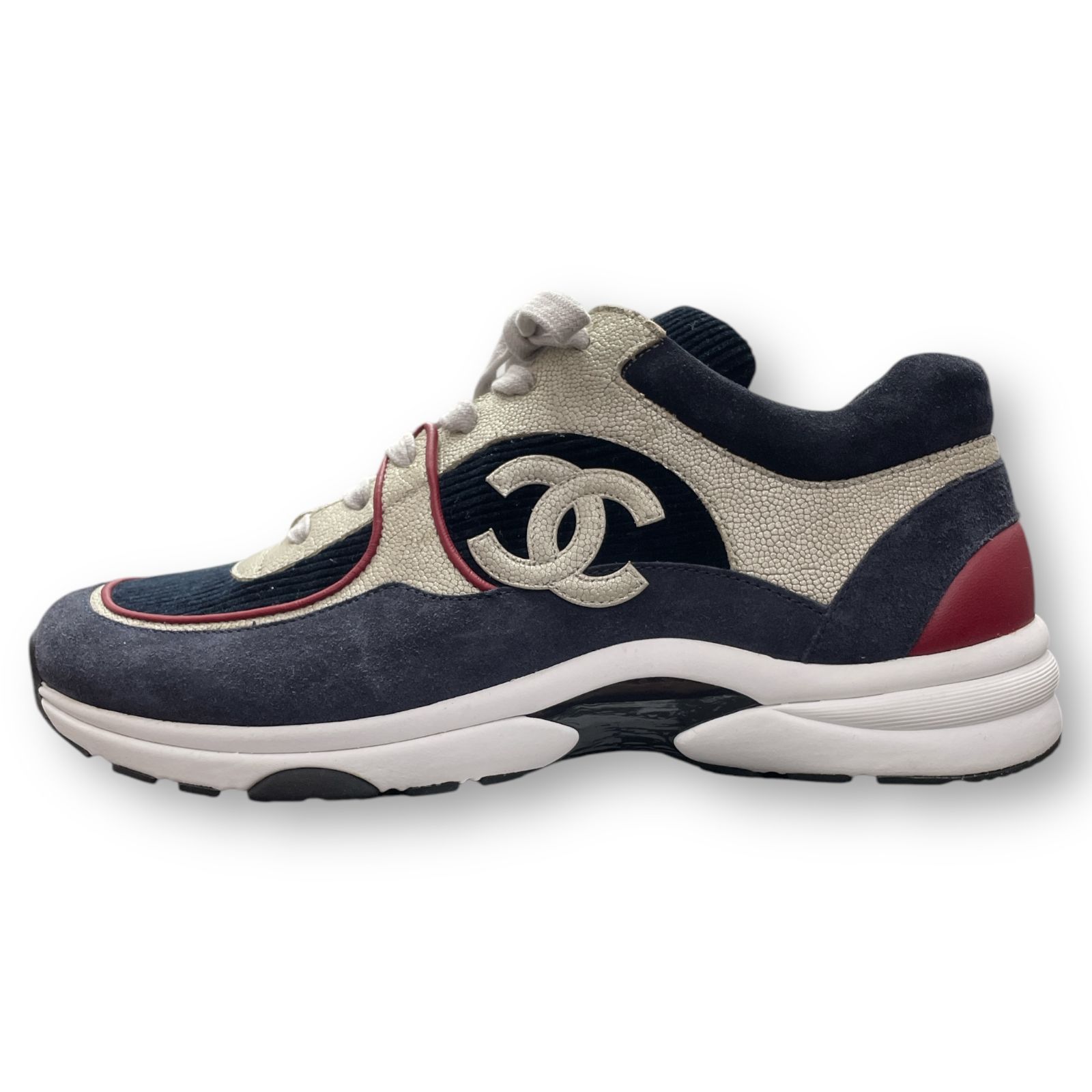 CHANEL コーデュロイ 切替 スニーカー G34058 シャネル 42 79204A1