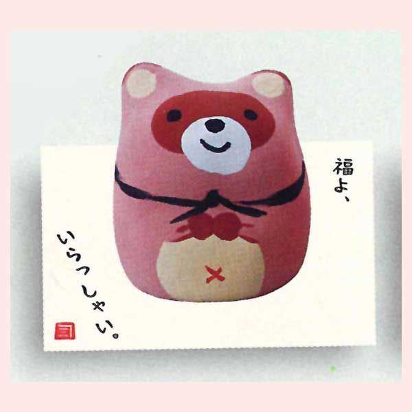 2Pセット）陶器製置物 願いたぬき K5808 2セット目～大幅値引き対象