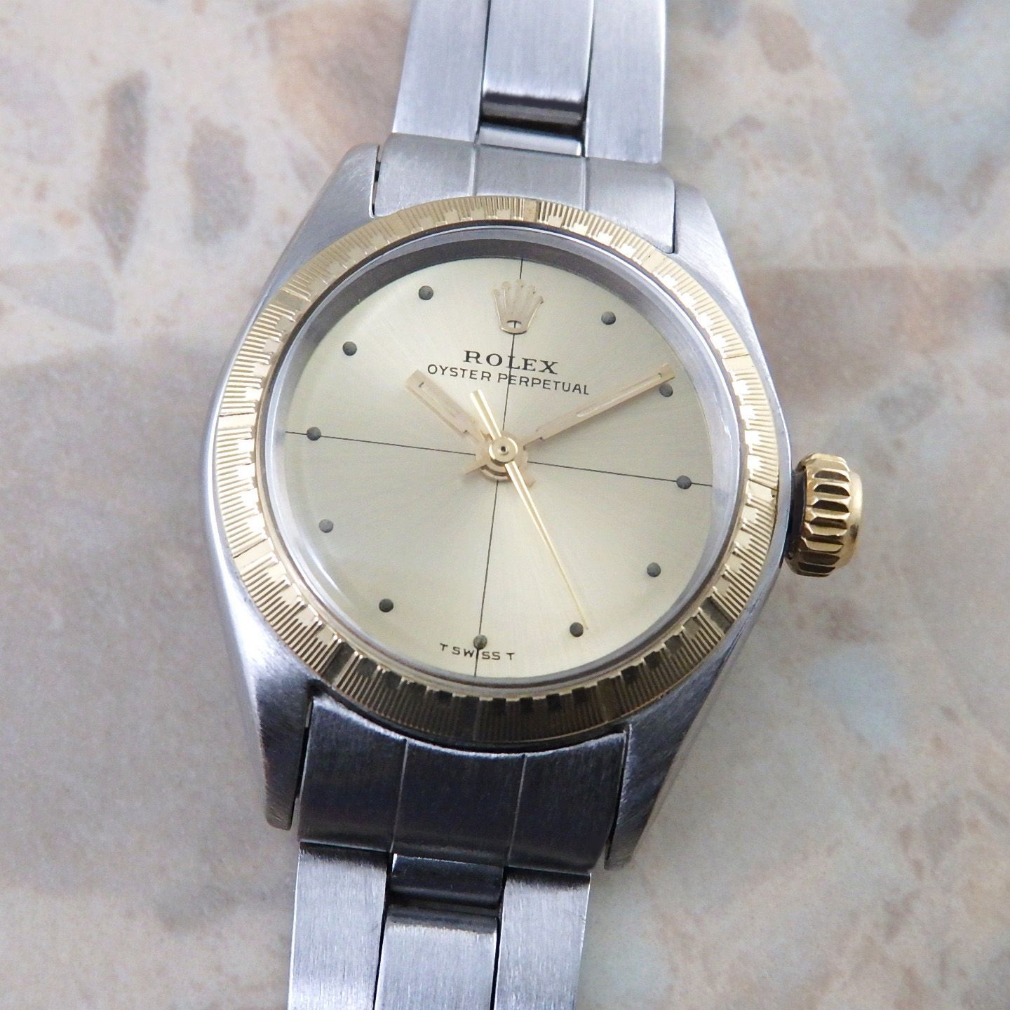 ロレックス レディース ヴィンテージ オイスターパーペチュアル ゼファー Ref.6804 ROLEX 1966年 アンティーク腕時計 コンビ