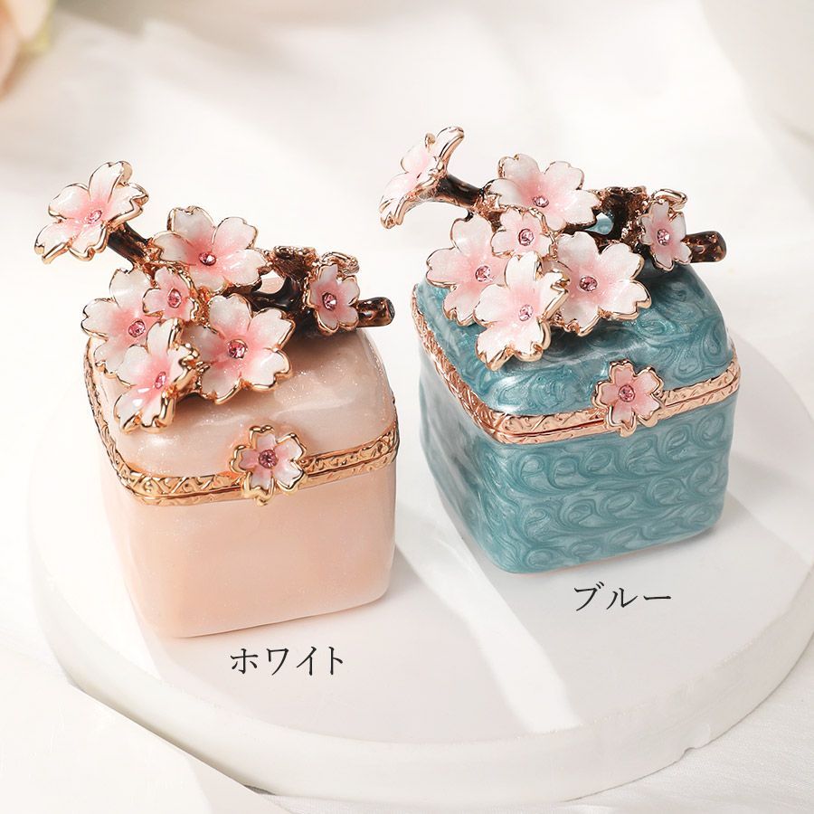 EX452 小枝桜 ジュエリーボックス 春色 小物入れ インテリア EX452 小枝桜 ジュエリーボックス 春色 小物入れ インテリア
