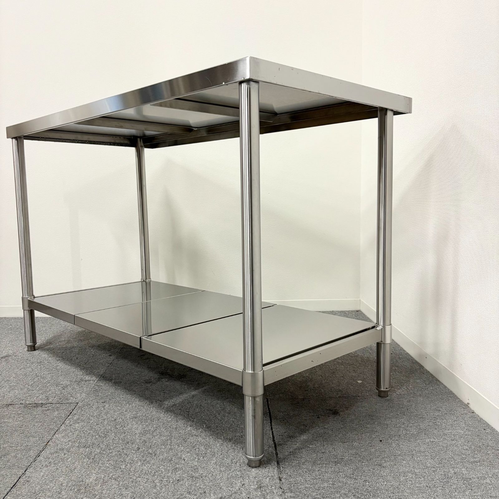 ステンレス作業台 幅1200mm×奥行600mm×高さ800mm 業務用 厨房機器 台 棚 テーブル 1603