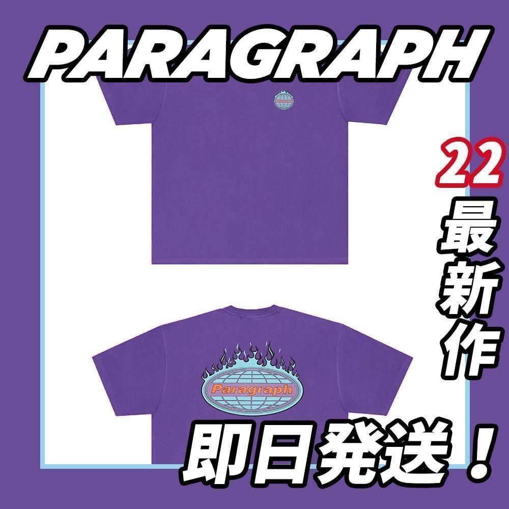 即日発送】PARAGRAPH ファイヤーアースロゴ Tシャツ パープル紫 半袖