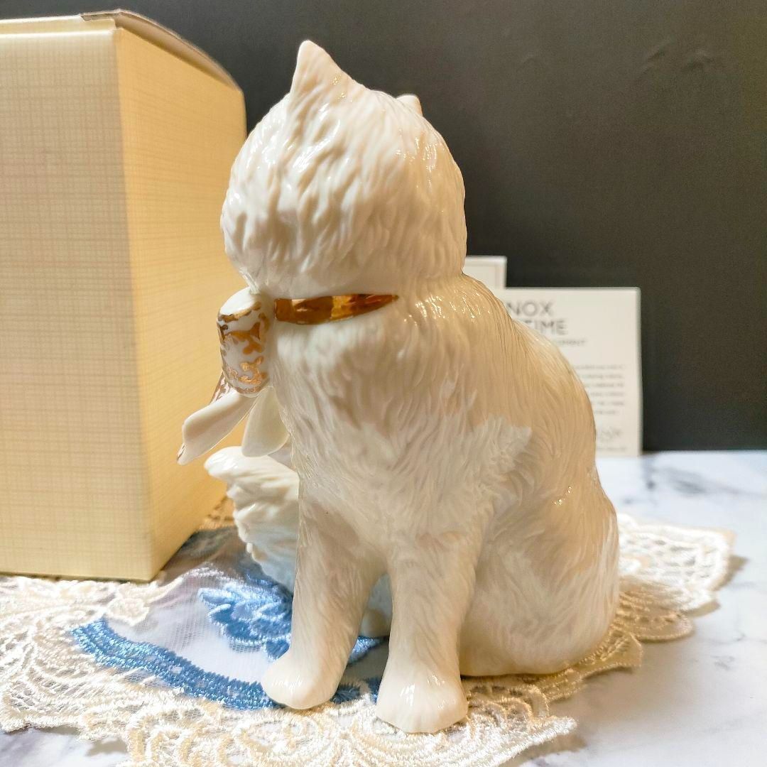 LENOX レノックス 猫 陶器 置物 キャット 24K ハンドペイント作品 LENOX レノックス 猫 陶器 置物 キャット 24K ハンドペイント