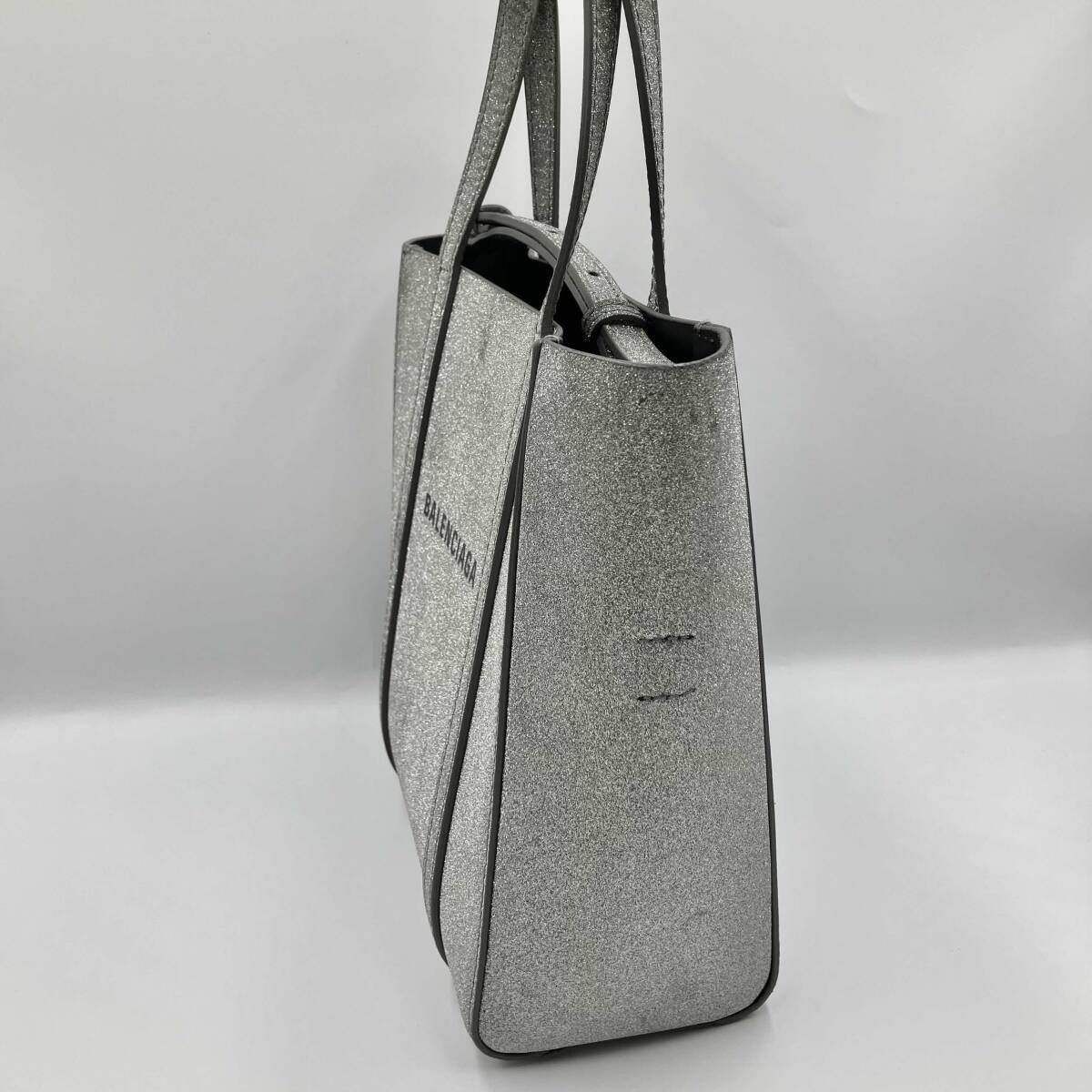 BALENCIAGA バレンシアガ エブリデイ XXS トートバッグ シルバー系 BALENCIAGA バレンシアガ エブリデイ トートバッグ XXS シルバー