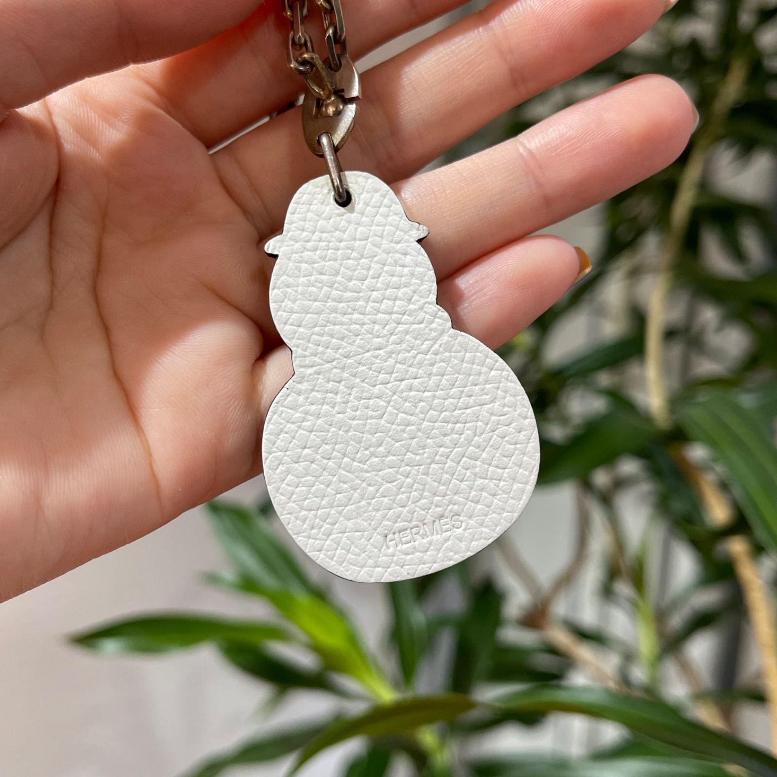 極美品】HERMES エルメス キーホルダー スノーマン ヴォーエプソン×925 