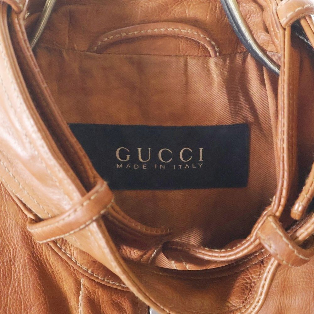 GUCCI (グッチ) イタリア製 フロントジップ カウレザー シングル