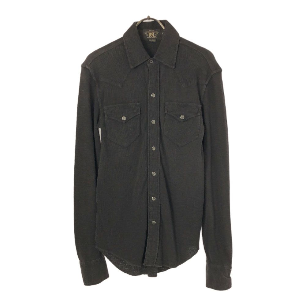 RRL 1ツ星 長袖 ウエスタンシャツ XXS ブラウン ダブルアール