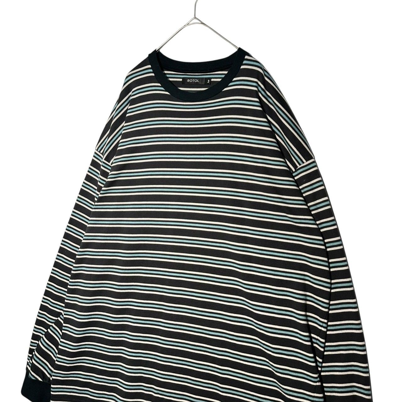 トップス ROTOL WIDE TWIST LONG SLEEVE TEE BORDER ROTOL(ロトル) 24SS WIDE TWIST LONG SLEEVE TEE BORDER ワイド